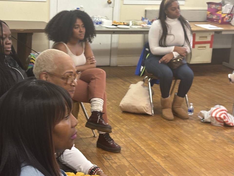 Group of people seated together