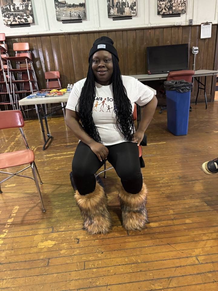 Person sitting on a chair