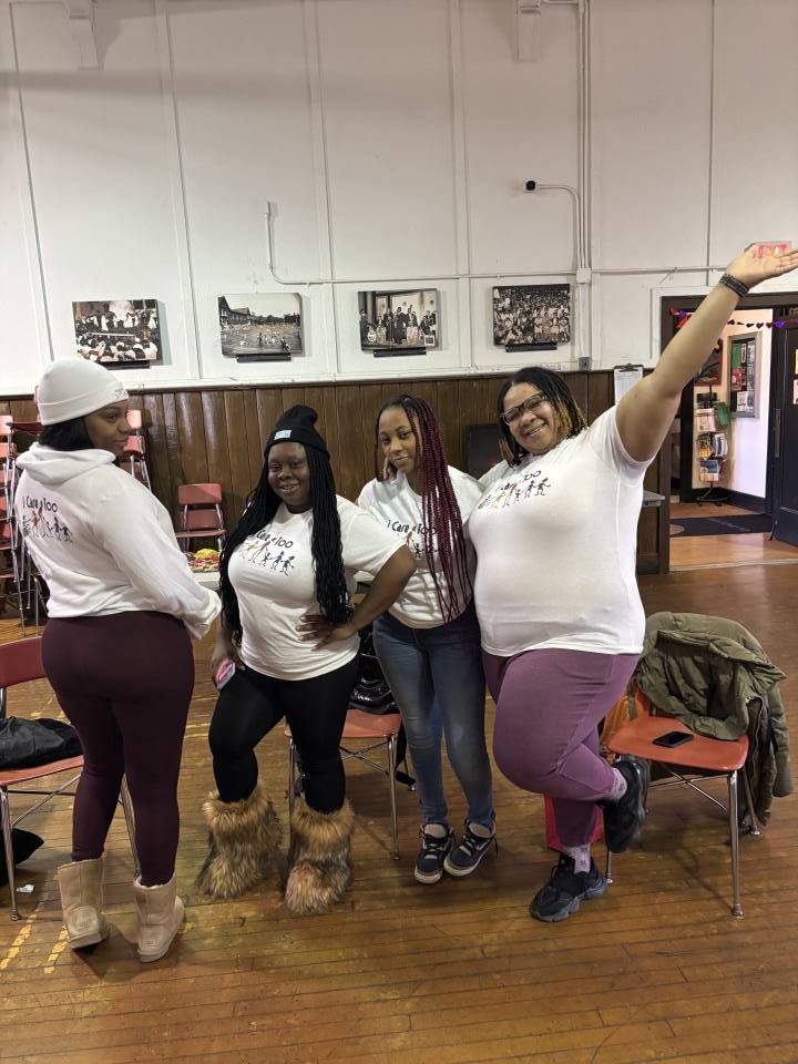 Group of smiling women posing